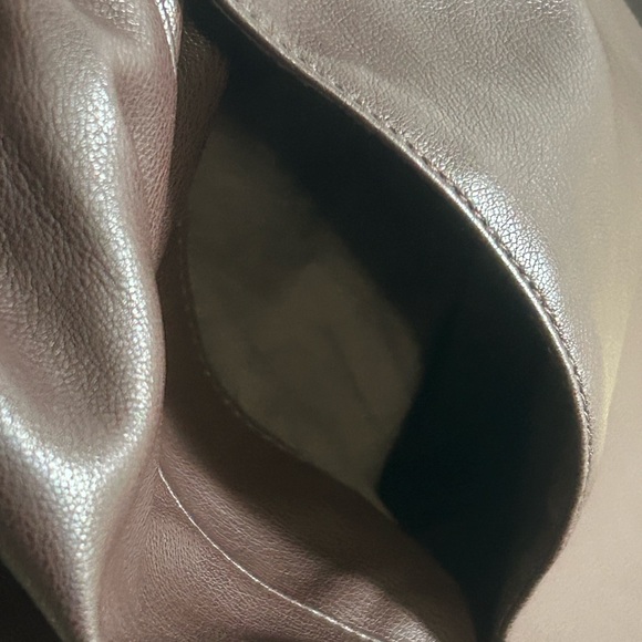 Rebecca Taylor Womens Brown Leather Wide Leg Pants Drawstring Waist NWOT Small - Picture 5 of 10